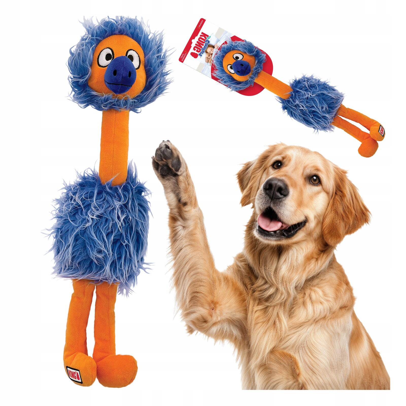 Kong Jumbo Comfort hračka pro psy Giga Velký Pták 60 cm píská