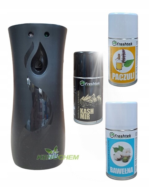 Freshtek One Shot Automatický Difuzér 3 náplně Kašmír Bavlna Pačuli