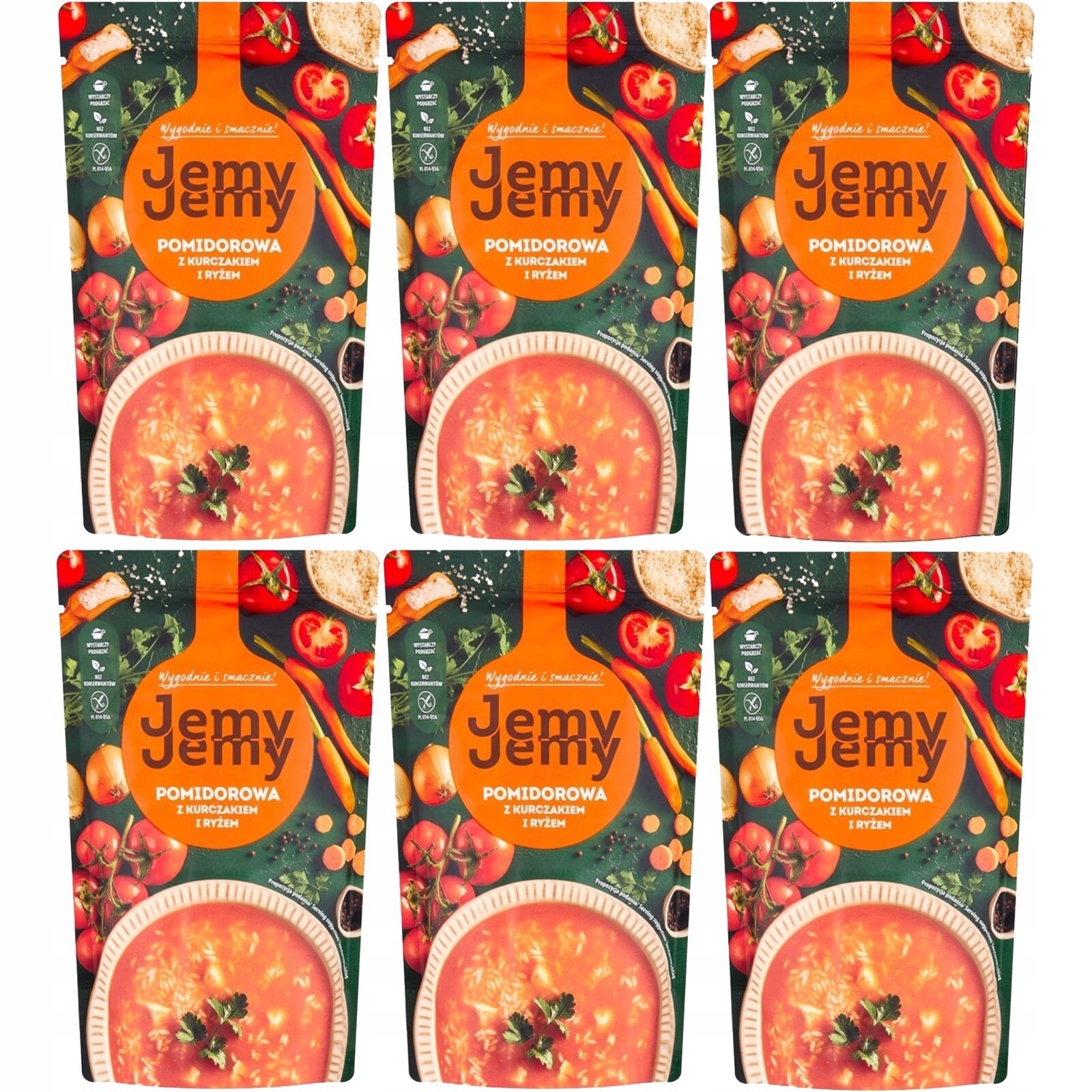 Jíme rajčatovou s kuřecím masem a rýží 450 g x 6 kusů