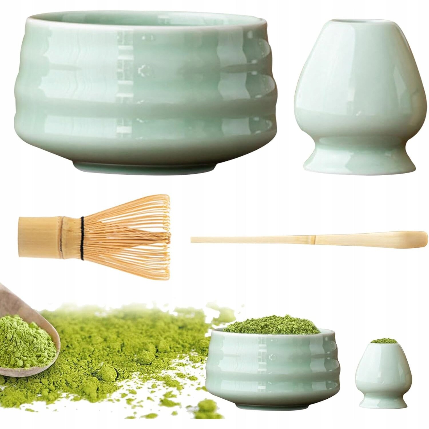 Starter kit pro přípravu Matcha čaje, sada Matcha, 4dílná sada metliček na Matcha pro milovníky čaje