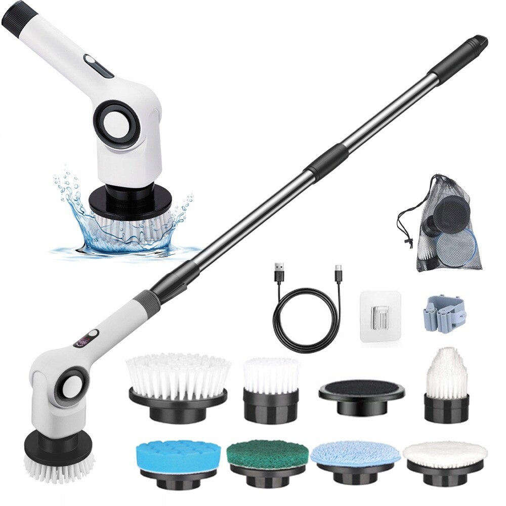 7 V 1 Elektrický Rotační Teleskopický Čisticí Kartáč Pro Domácí Mop 2000 mAh