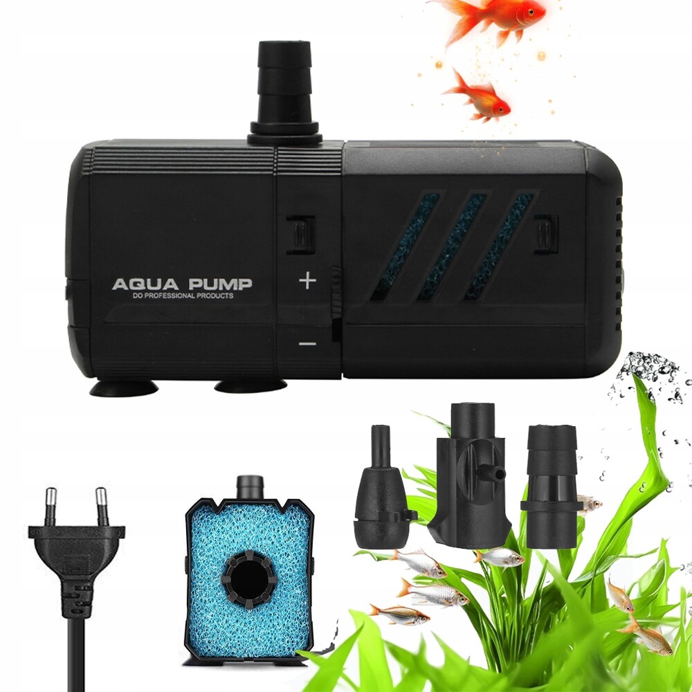 4V1 Vnitřní Filtr Pumpa Vodní Čerpadlo Se 3 Tryskami Pro Akvária 30-150 L