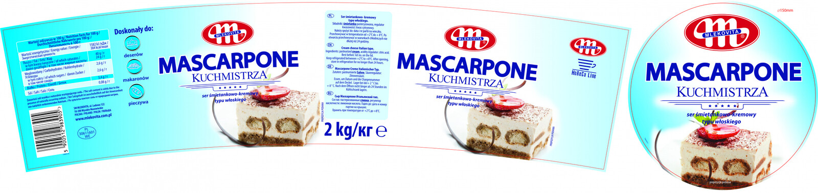 Mlekovita Kuchařova mascarpone 2 kg