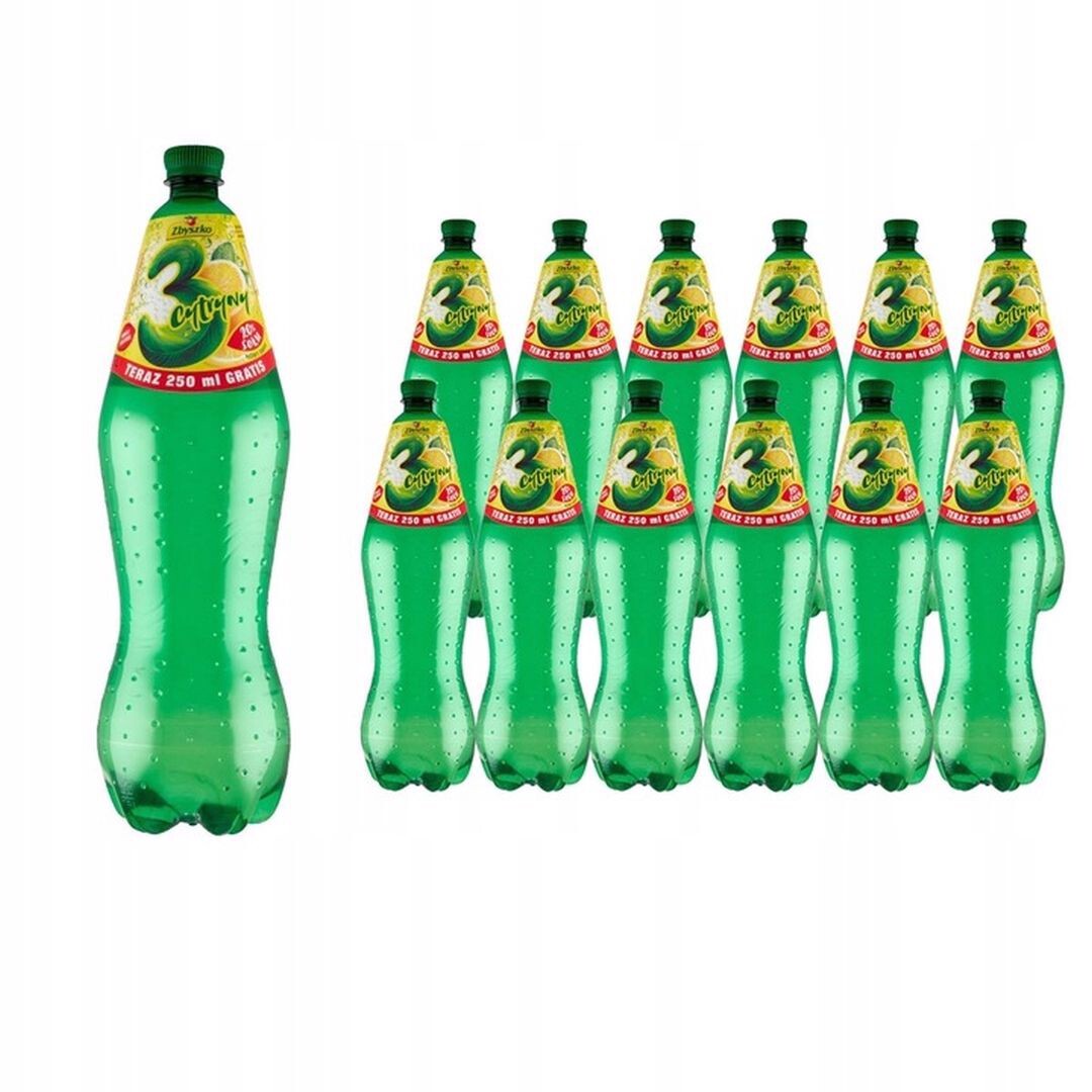 Zbyszko Sycený nápoj 3 citrony 1,75 l x 12 kusů