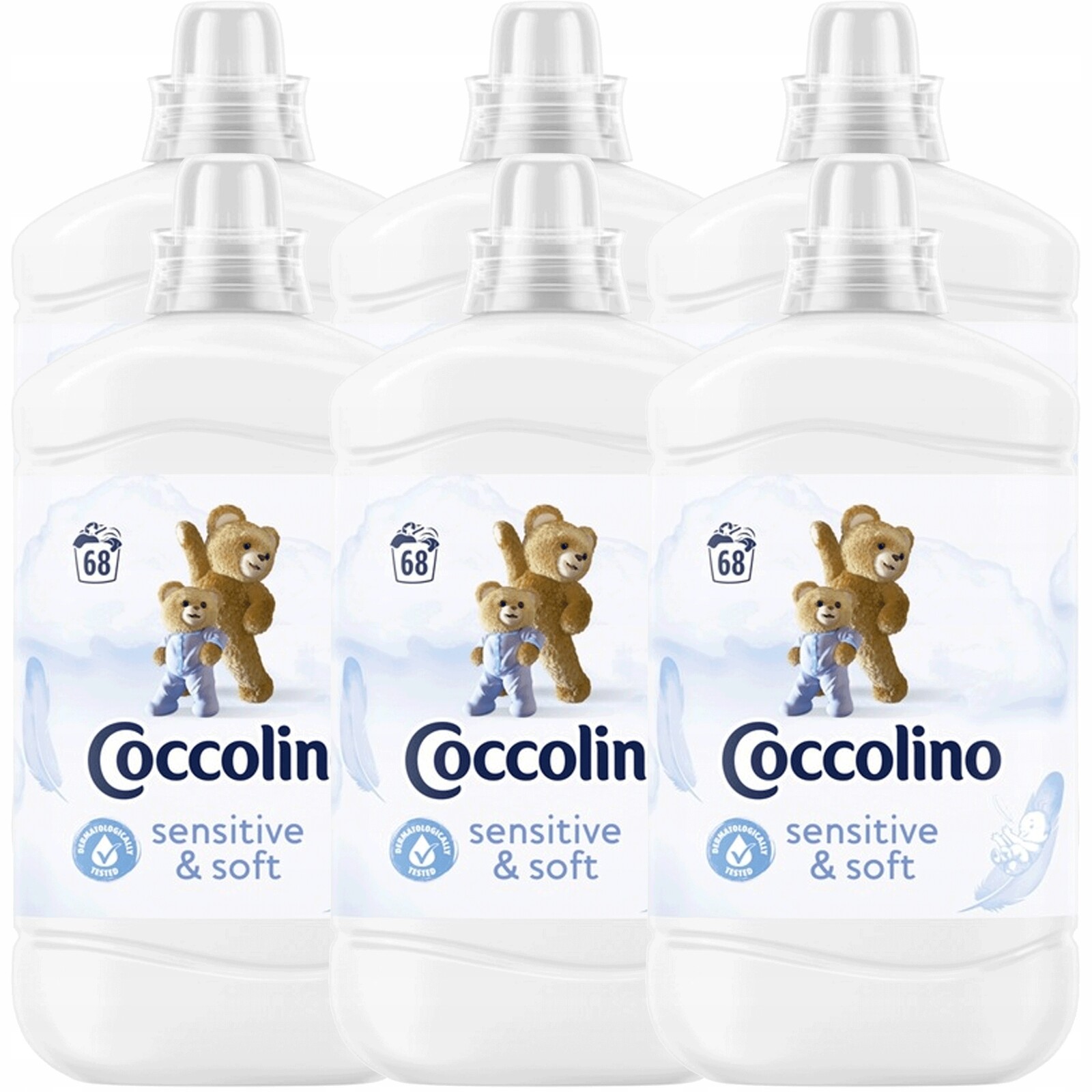 Coccolino Creations Sensitive & Soft tekutá aviváž 1,7L 68 praní x6