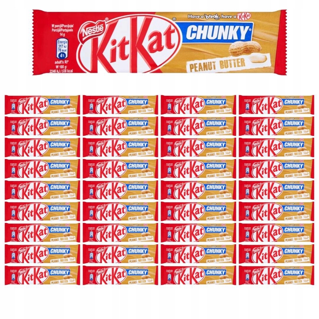 KitKat Chunky Peanut Butter Vaflová tyčinka v mléčné čokoládě 42 g x3