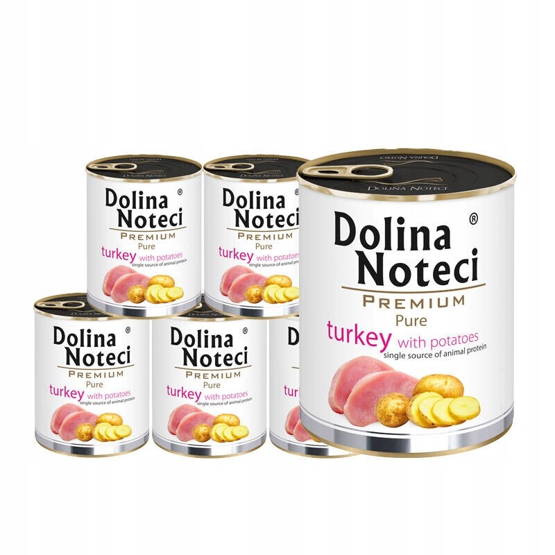 Mokré krmivo pro alergické psy Dolina Noteci Premium Pure krůtí 6 x 800 g