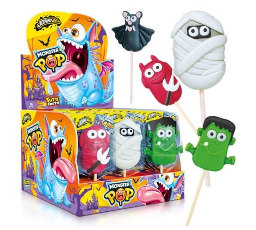 Johny Bee Lízátko Monster Pop Halloween 35 g 36 ks