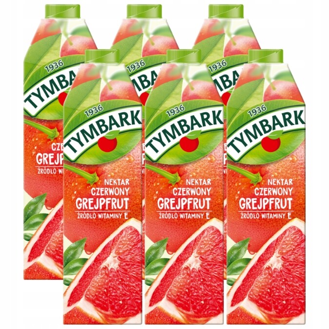Tymbark Nektar červený grapefruit 1 l x 6 kusů