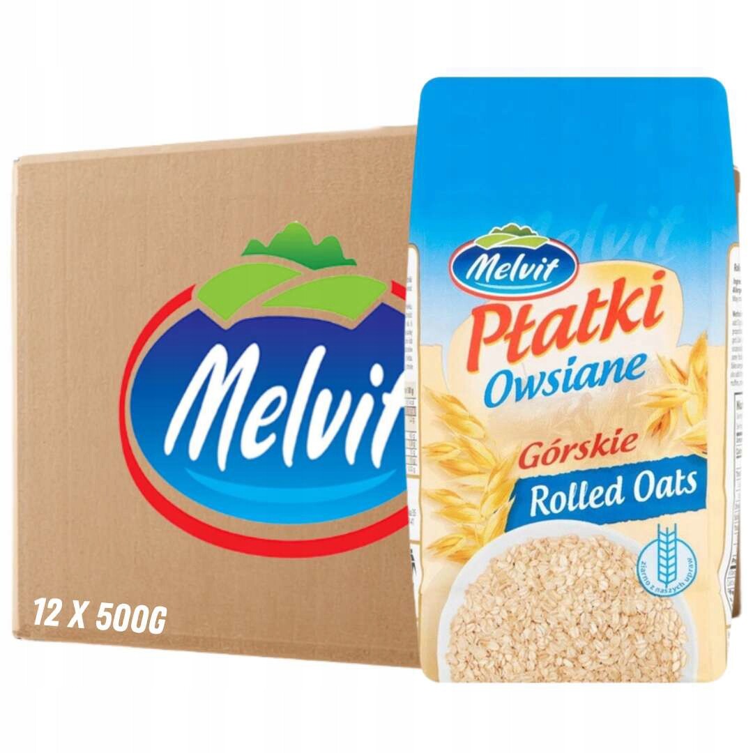 Melvit Ovesné vločky 500 g x 12 kusů