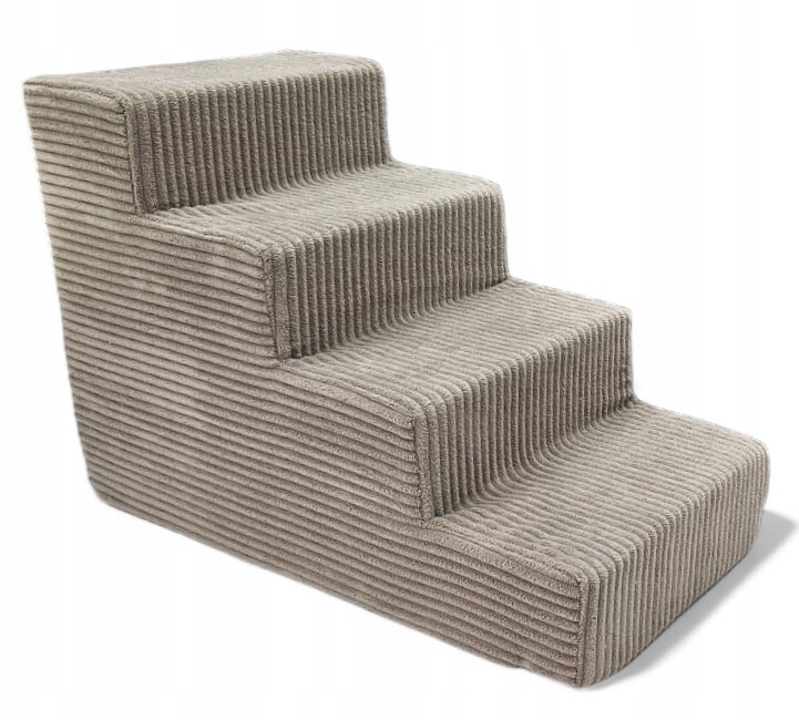 Schody Schůdky Stabilní Pro Psa Rampa Plošina 4 Stupně 40 cm Béžová