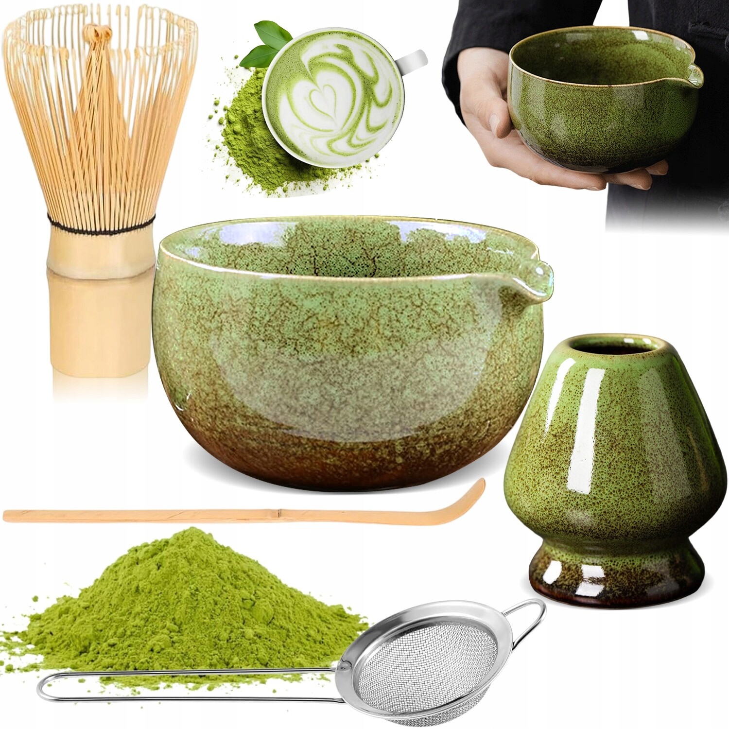 Bambusová Dárková Sada Čaje Matchy Chashaku Šlehací Metla, Trvanlivá Lžíce