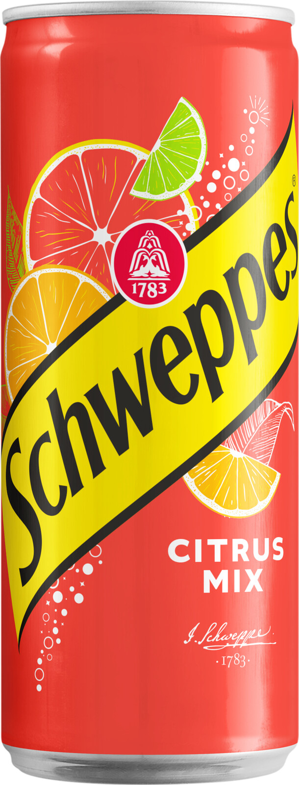 Sycený nápoj Schweppes Citrus Mix sleek 330 ml x 24 ks