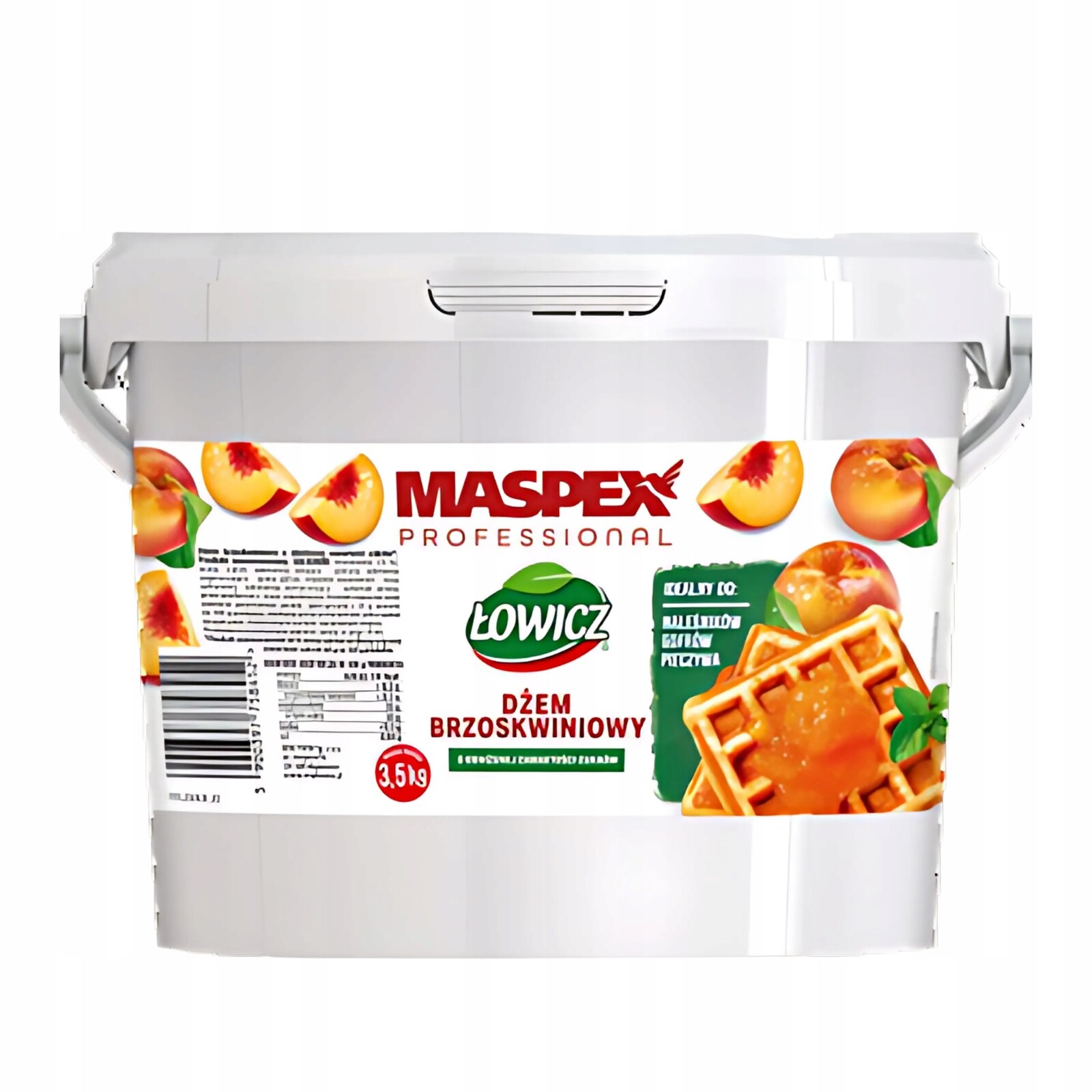 Łowicz Broskvový džem se sníženým obsahem cukru, kbelík 3,5 kg