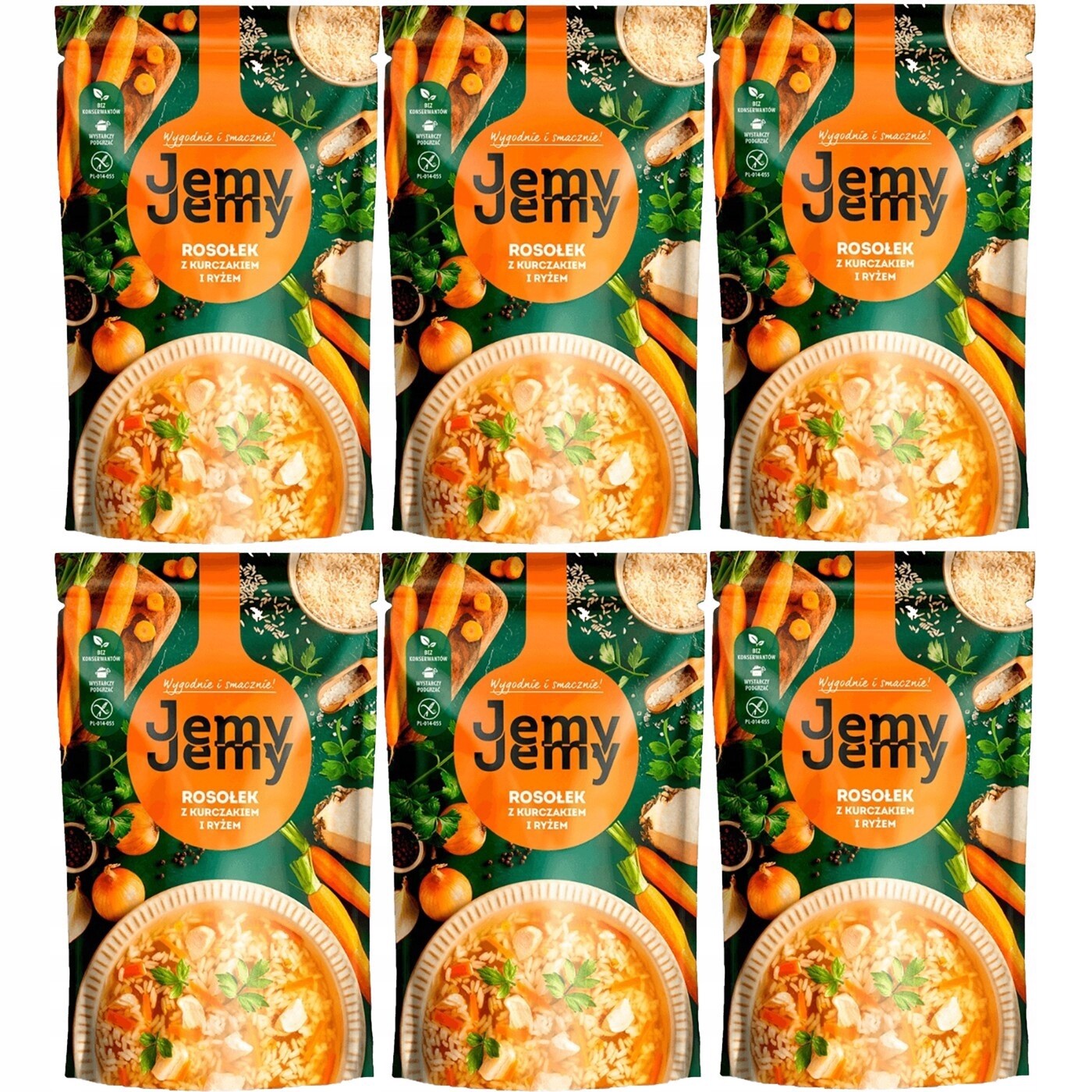 Jíme vývar s kuřecím masem a rýží 450 g x 6 kusů