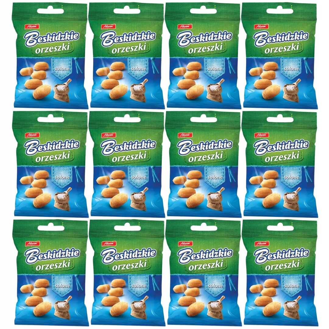 Beskydské oříšky se solí 70 g x 12 kusů