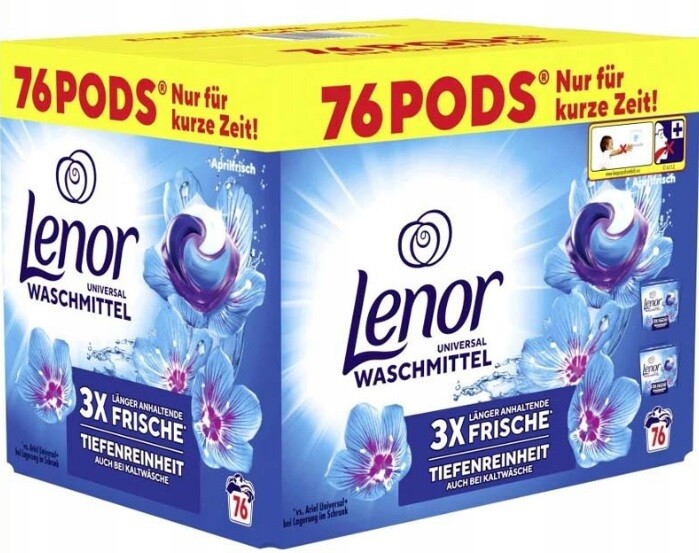 Kapsle Na Praní Lenor Universal Aprilfrisch 76 Praní z Německa