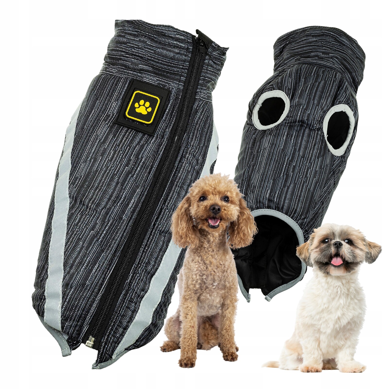 Oblečení pro velkého psa, zateplené, voděodolné, s odrazem na zimu, velikost XL