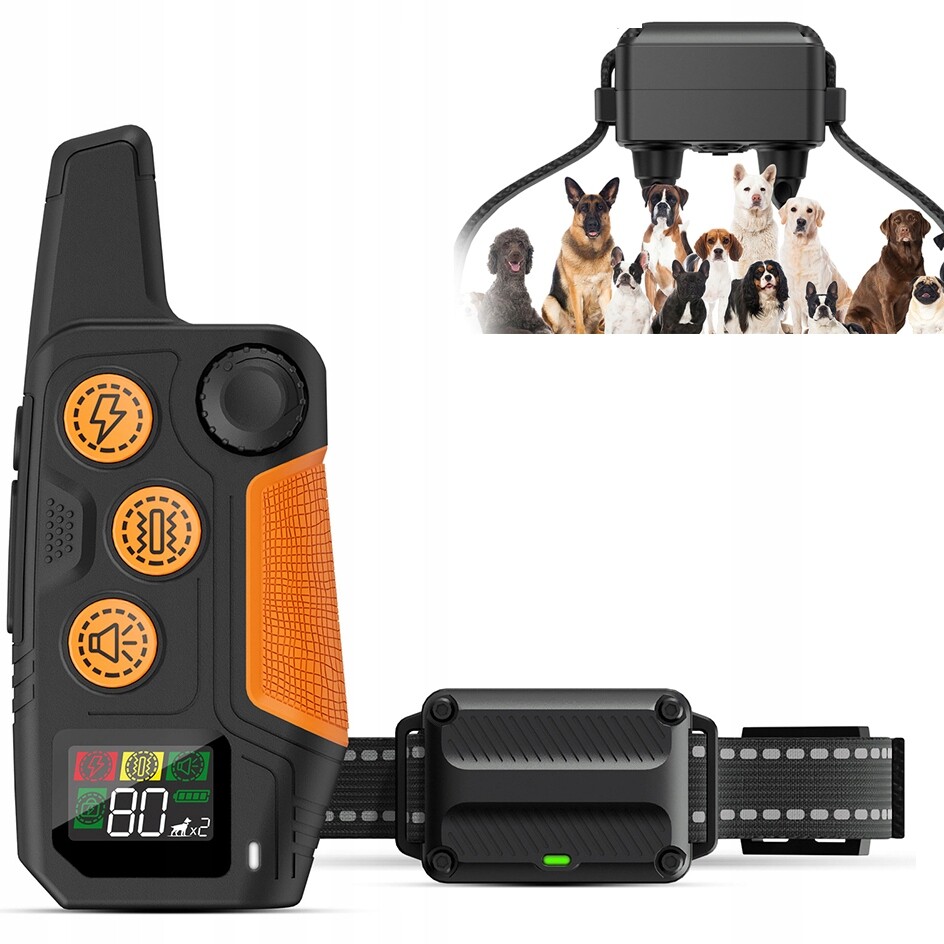 Elektrický Protištěkací Obojek 600M 4 Kanály Pro Výcvik Psů S Dálkovým Ovládáním