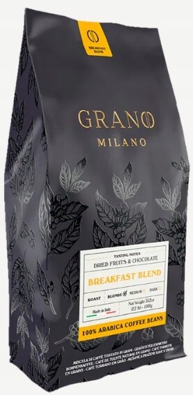Kávová Káva Grano Milano Breakfast Blend 1 kg