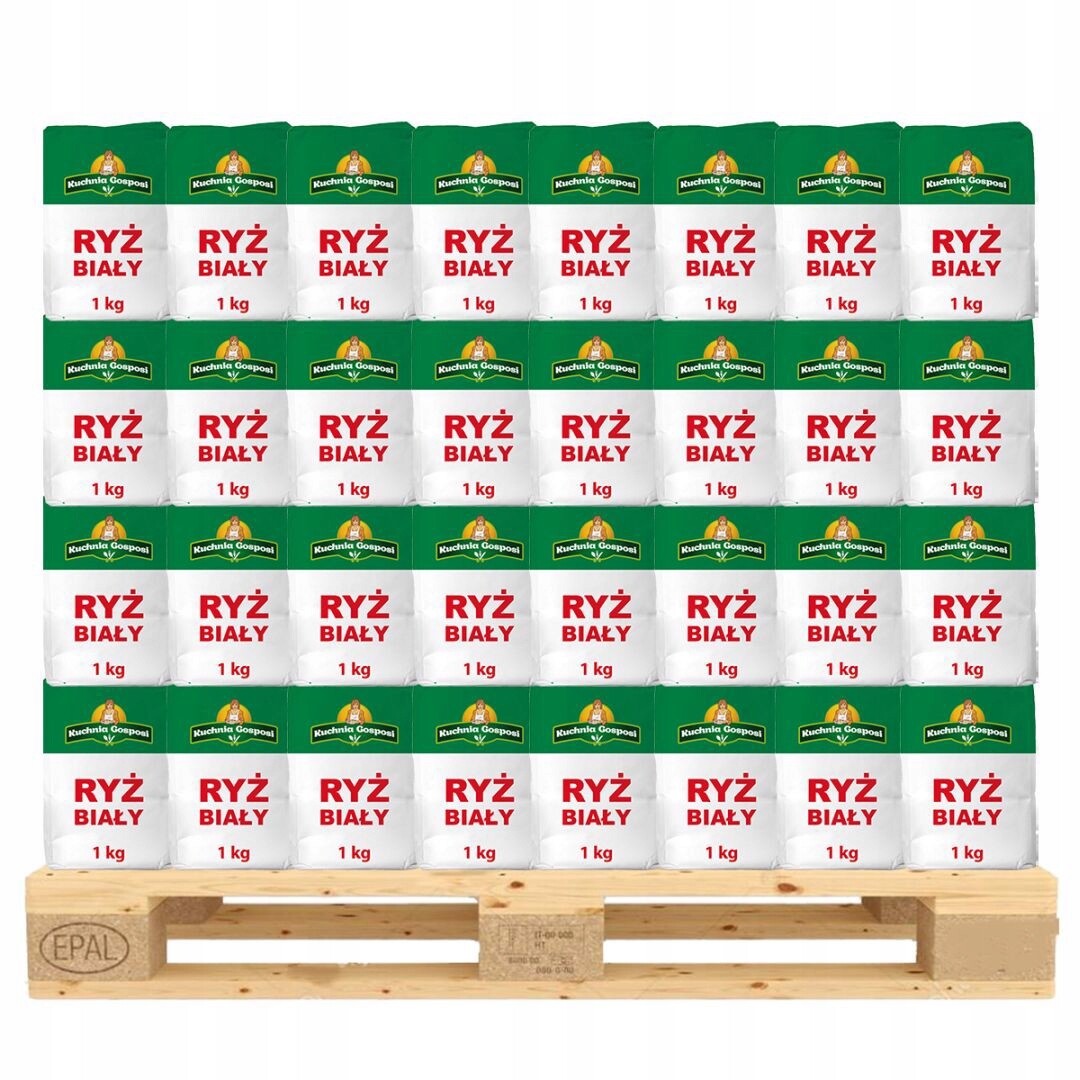 Kuchyně Hospodyňka Rýže bílá Paleta 1 kg x 840 kusů