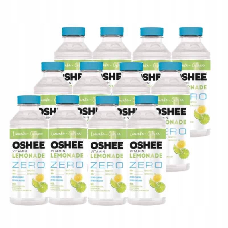 Oshee Limonáda Zero Vitamin s příchutí citron – limetka 555 ml x 12 kusů