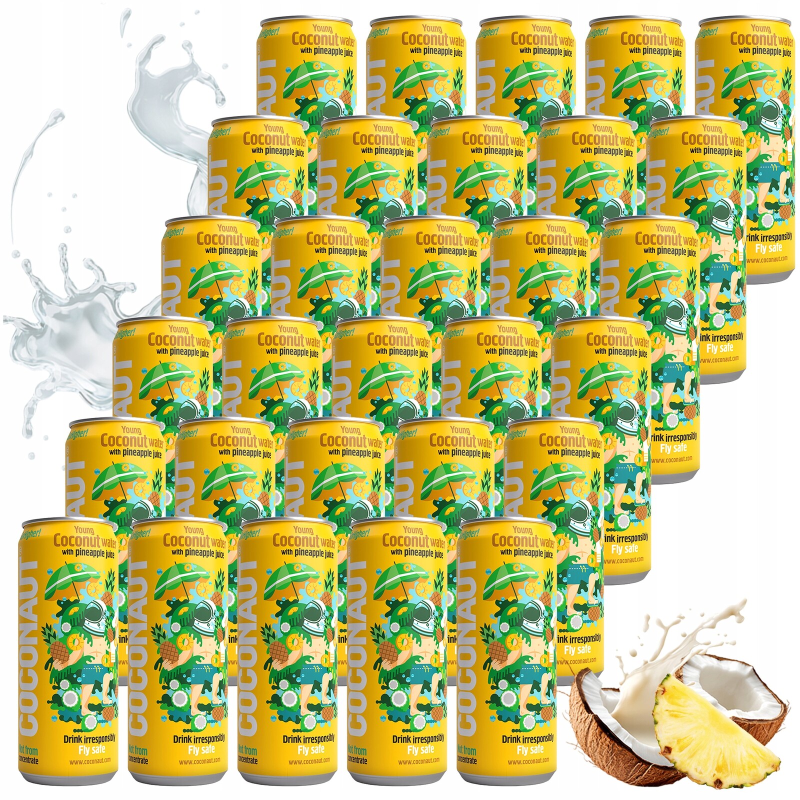 Voda Z Mladého Kokosu Coconaut S Příchutí Ananasu 320 ML, Neperlivá, Přírodní