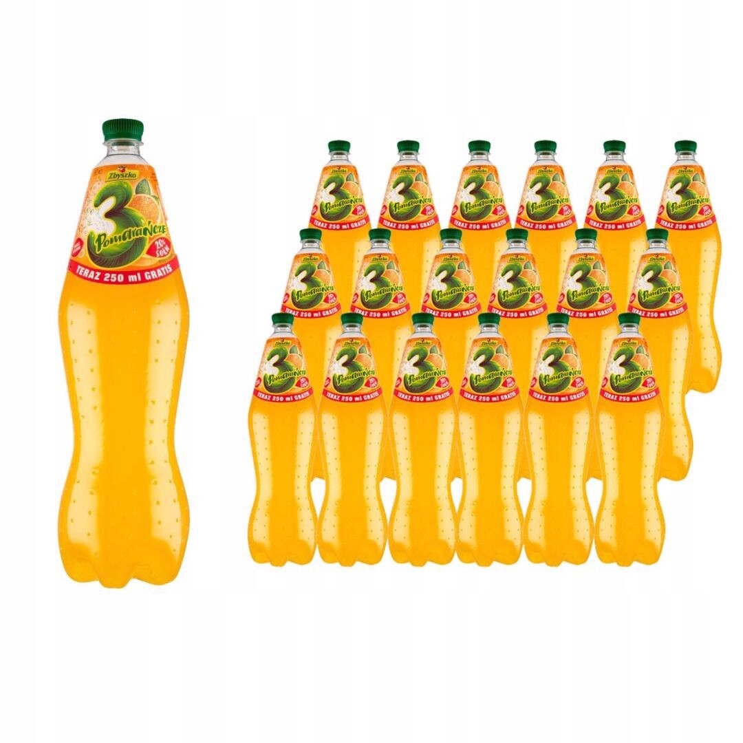 Zbyszko 3 Pomeranče Sycený nápoj 1,75 l x 12 kusů