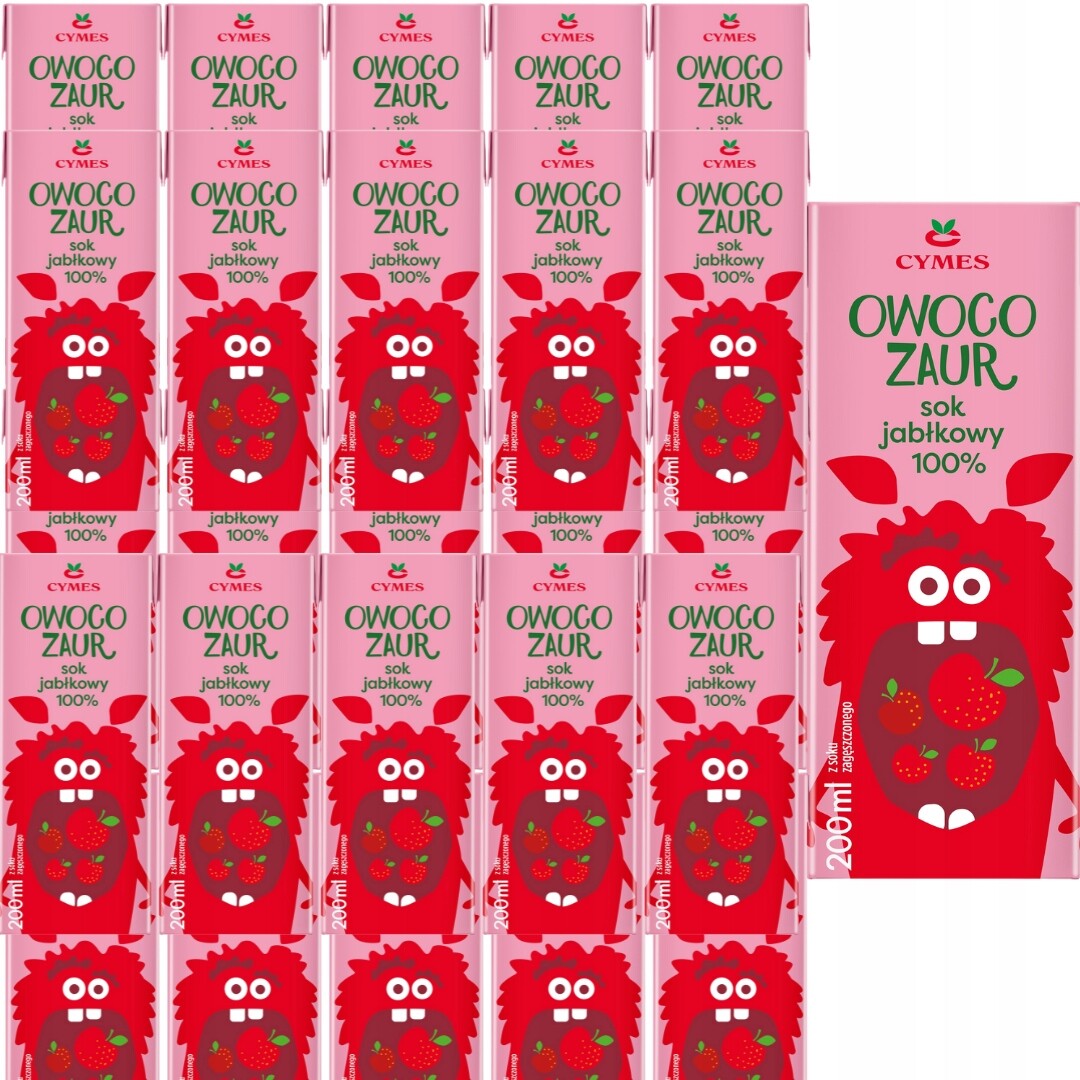 Cymes Ovocozaur džus s jablečnou příchutí 200 Ml x 27 kusů