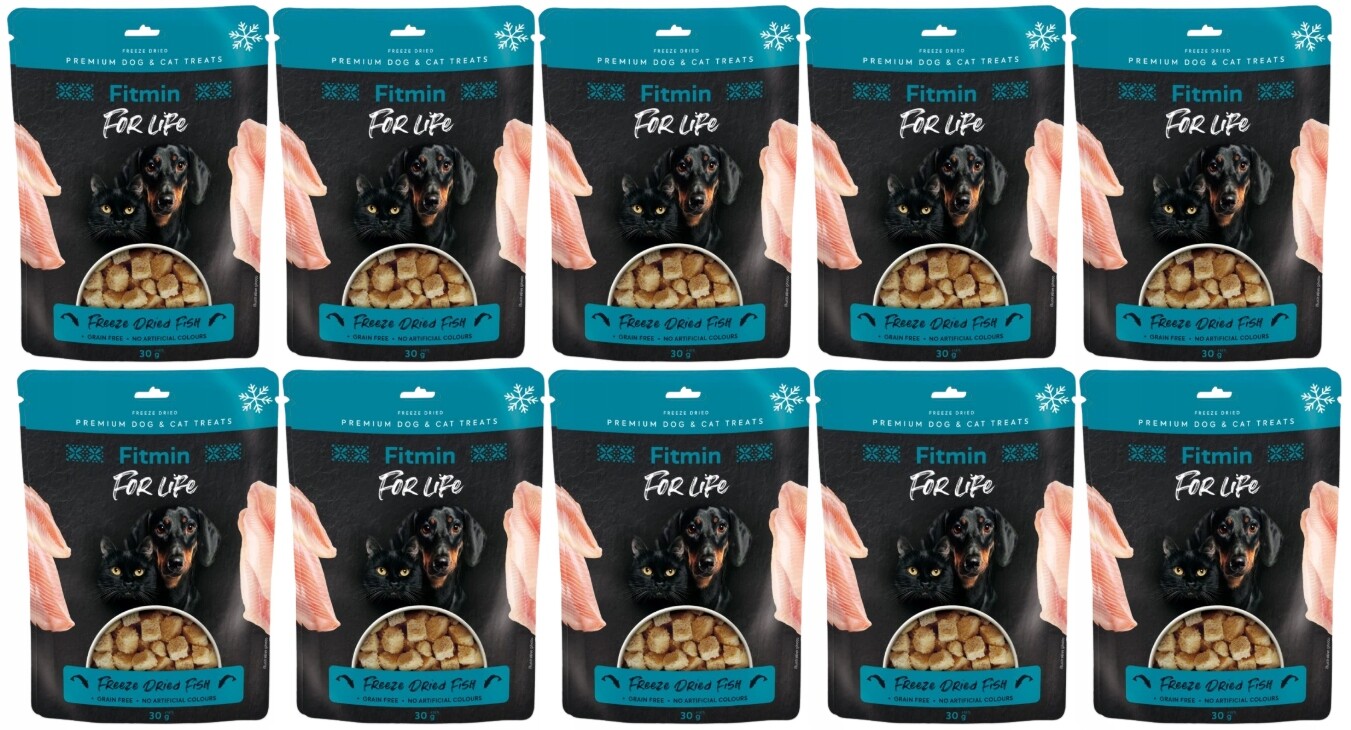 Fitmin Freeze Dried lyofilizovaná ryba psí pamlsek kočky 10x30 g