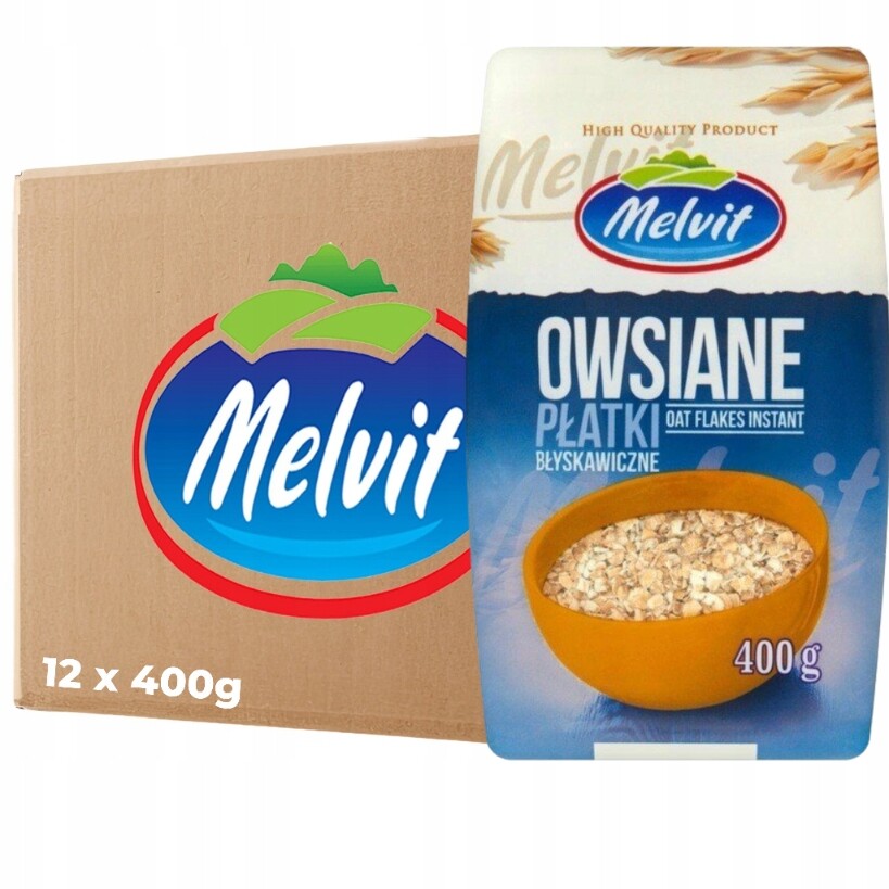 Melvit Ovesné instantní vločky 400 g x 12 kusů