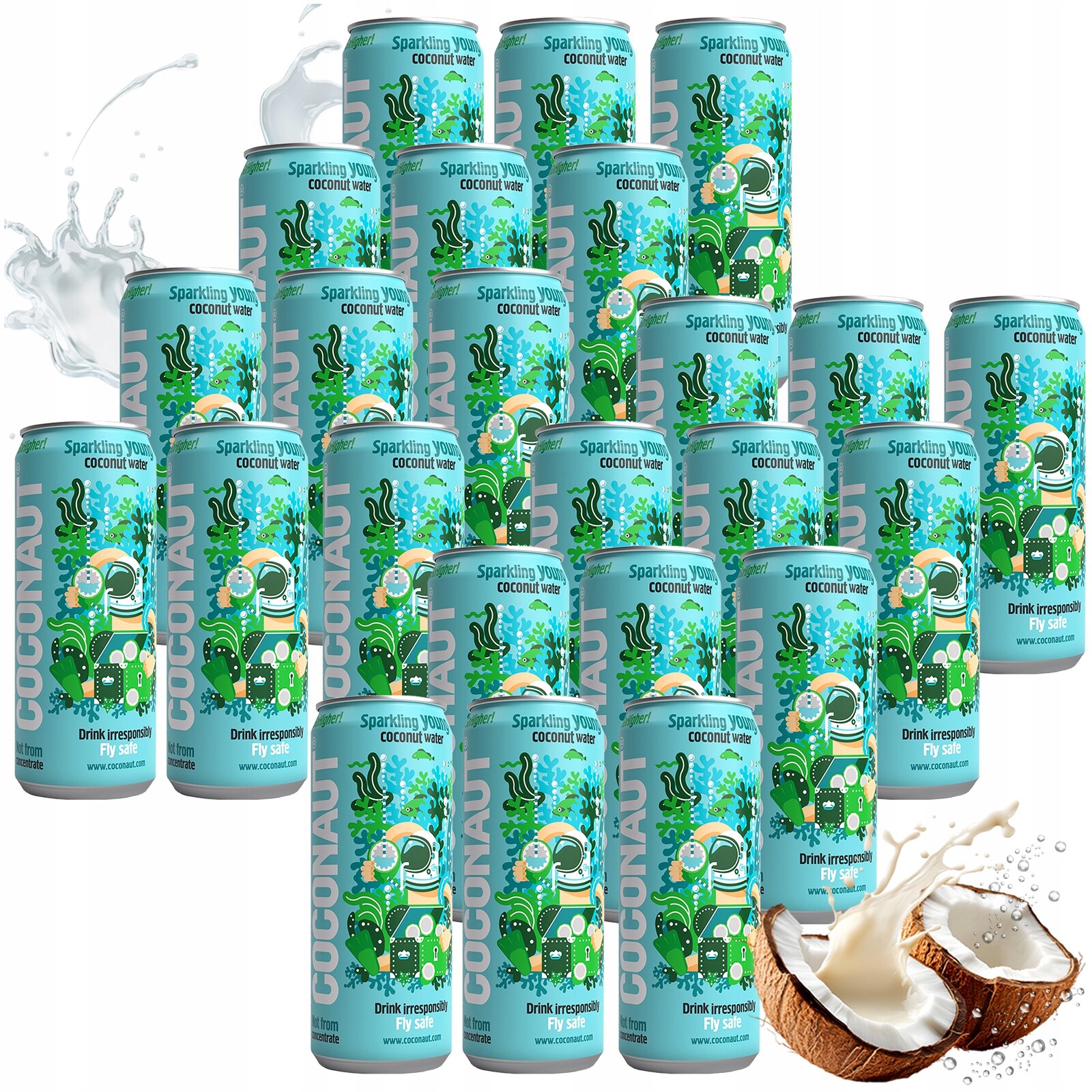 24 X Nápoj V Plechovce Coconaut V Plechovce, Sycený Z Mladého Kokosu 320 ML