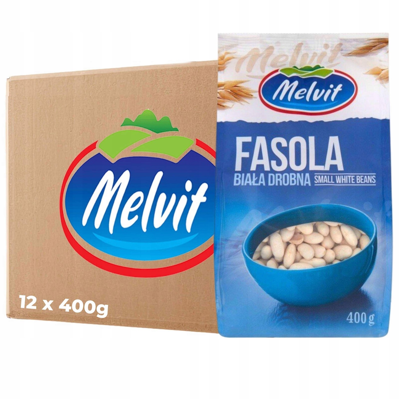 Melvit Fazole bílá jemná 400 g x 12 kusů