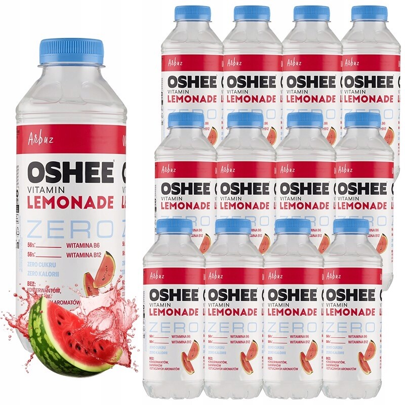 Oshee Vitamin Lemonade Zero s příchutí melounu 555 ml x 12 kusů