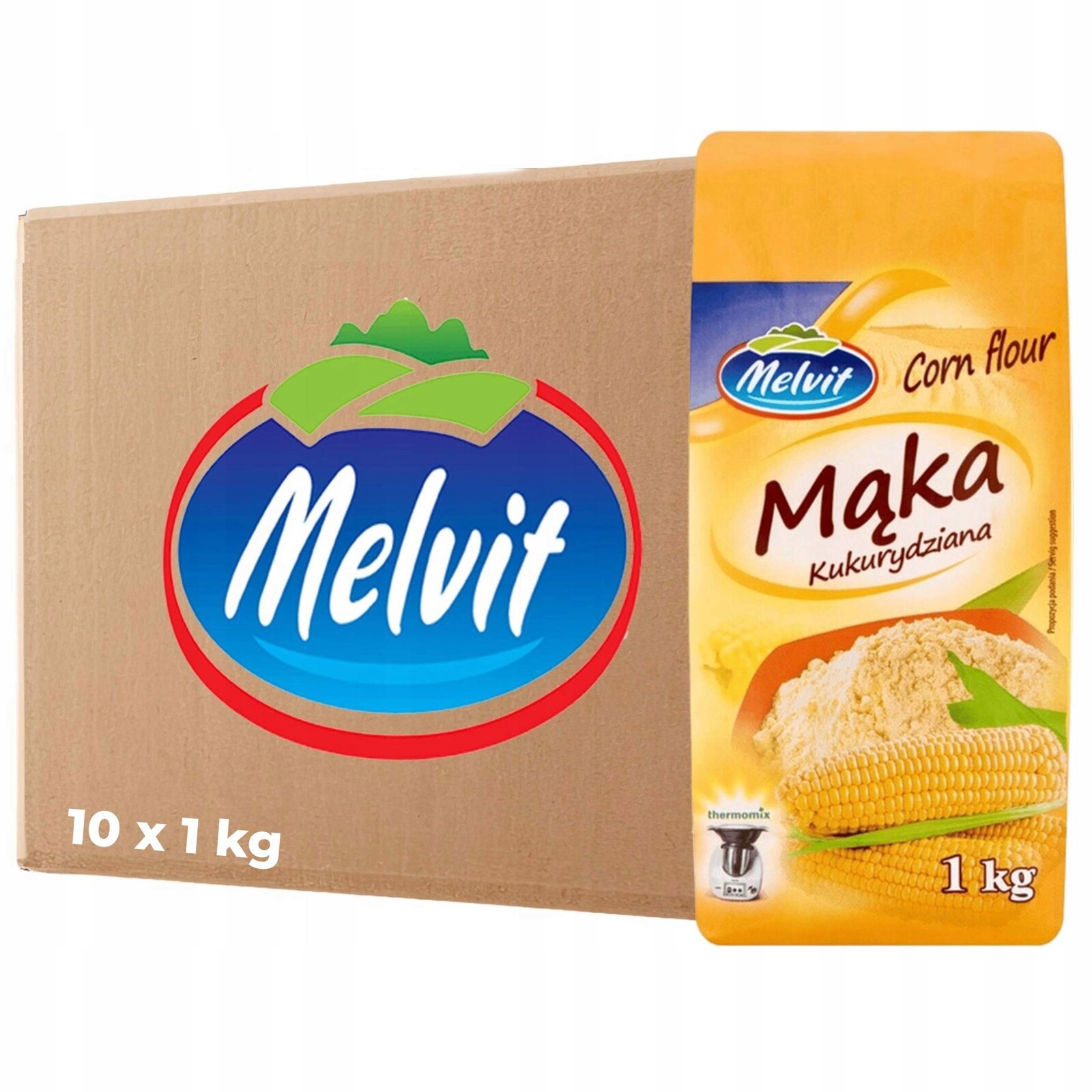 Melvit Kukuřičná mouka 1 kg x 10 kusů