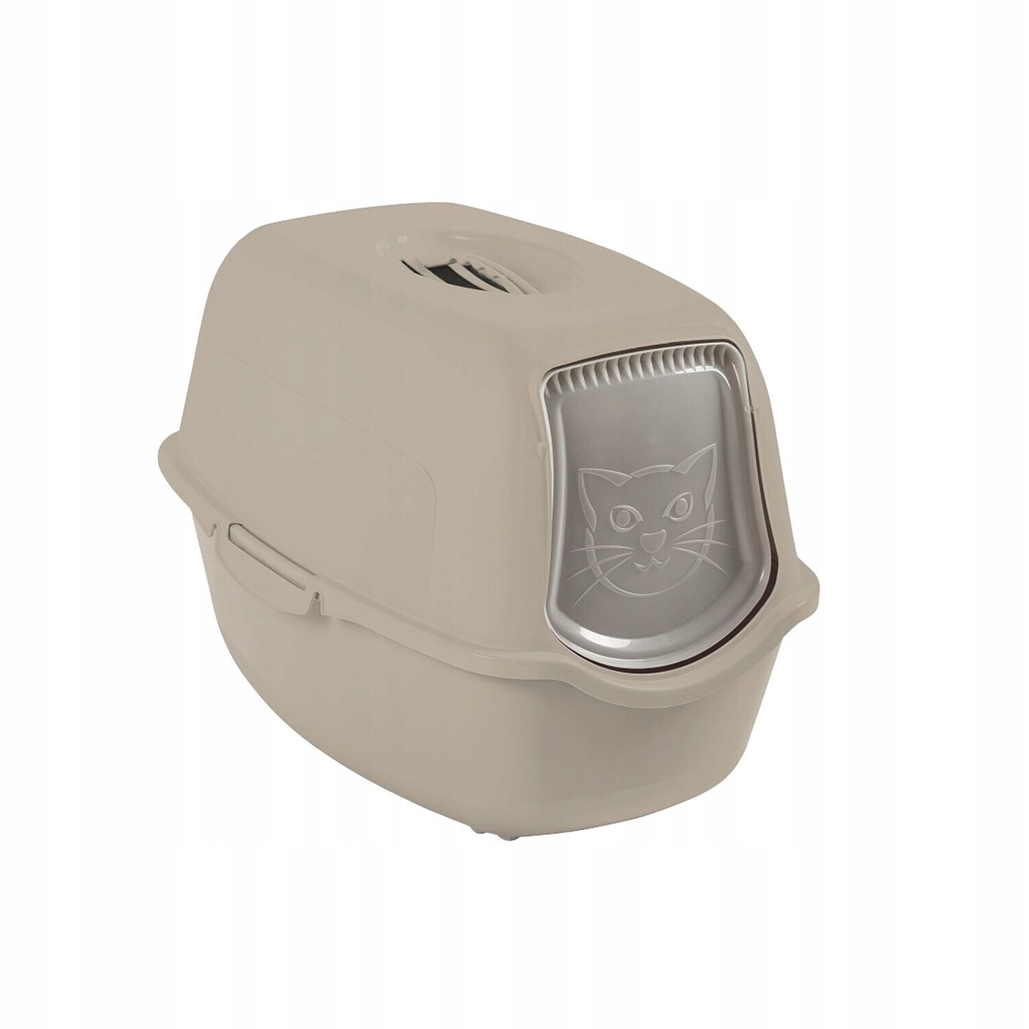 Toaleta pro kočky s pohlcovačem uzavřená 40x56x39 Cm Šedá Béžová Rb