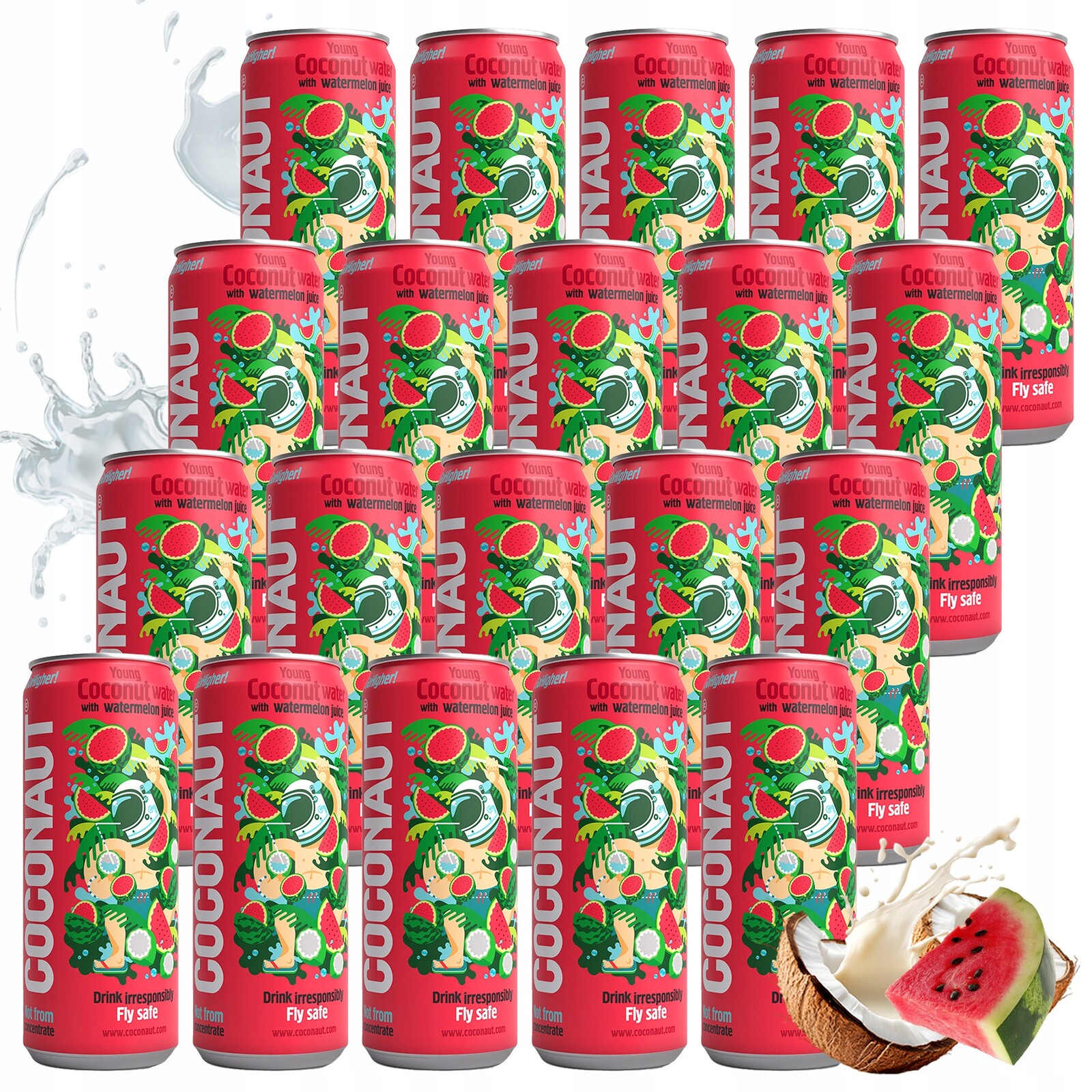 Neperlivá Přírodní Kokosová Voda Coconaut S Příchutí Melounu 0,32 Watermelon