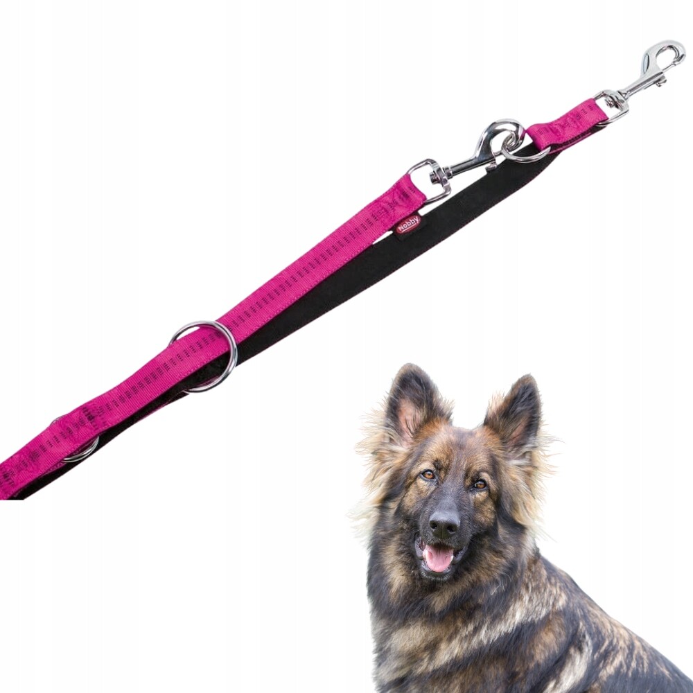 Vodítko Nobby Soft Grip Nastavitelná L-XL Fuchsiová 2,5/200 cm