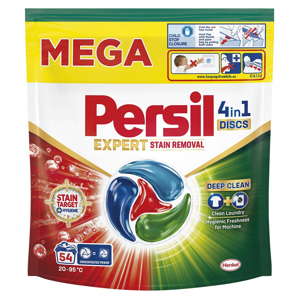 Kapsle na praní Persil Discs Deep Clean 4v1 Stain Removal 54 praní