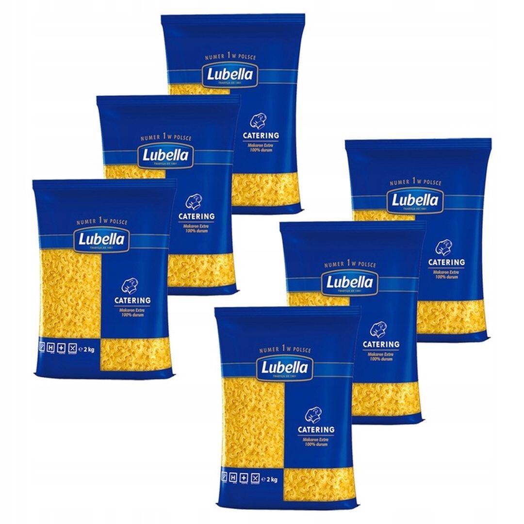 Lubella Catering Těstoviny kolínka ozdobné 2 kg x 6 kusů