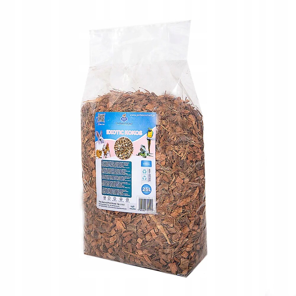 Exotic Kokos 25L – univerzální substrát pro zvířata, kousky kokosu