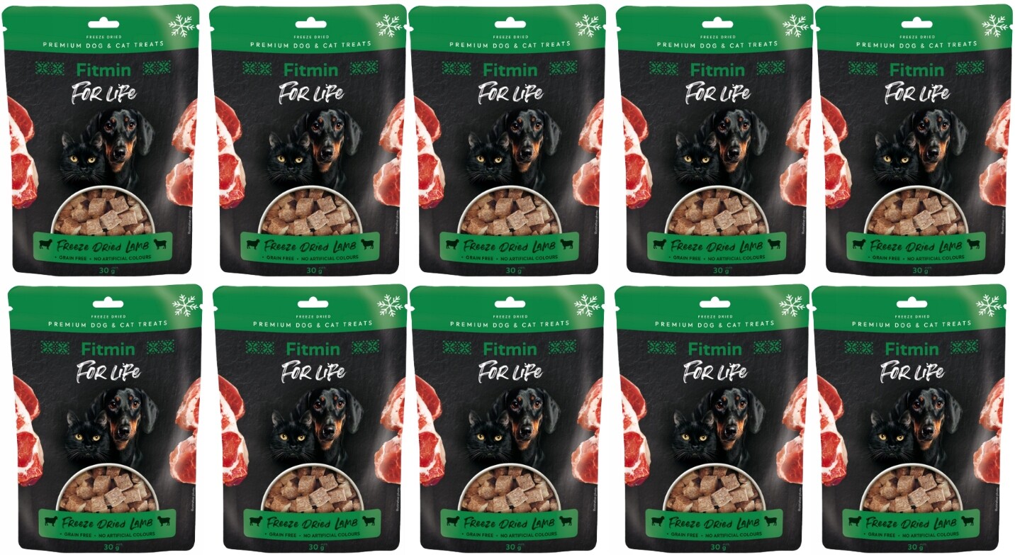 Fitmin Freeze Dried lyofilizované jehněčí psí pamlsek kočky 10x30 g