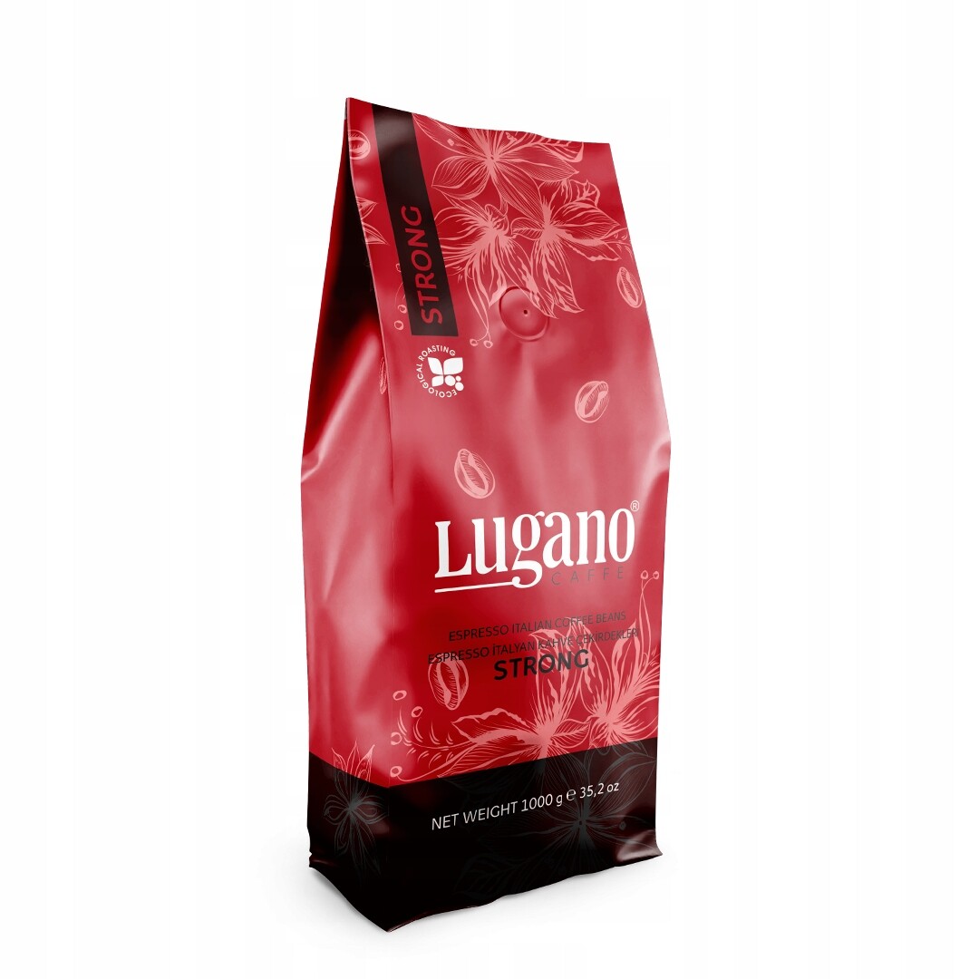 Lugano Caffe Káva zrnková Robusta Strong 1 kg