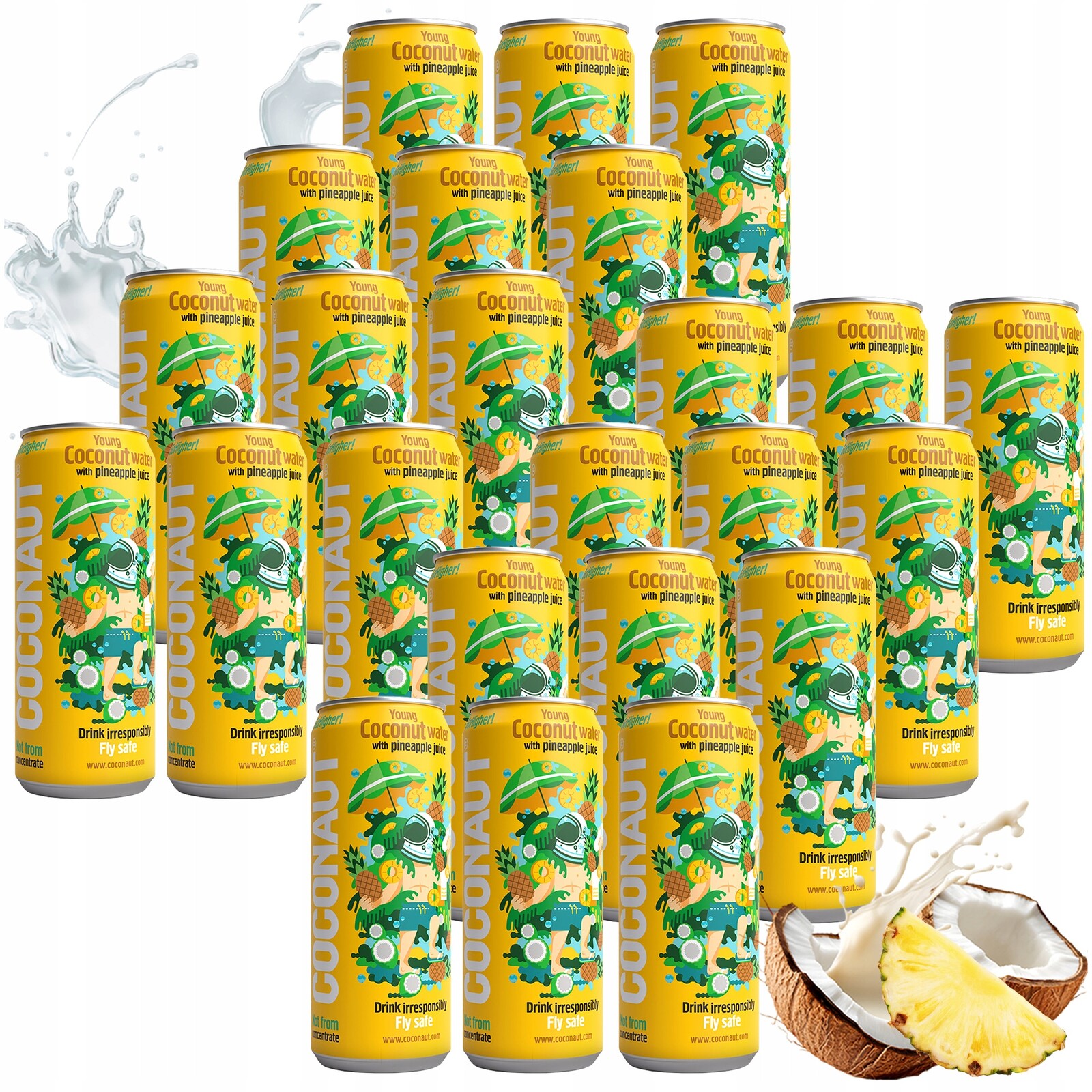 Přírodní Kokosová Voda S Ananasovou Šťávou 320 ML V Plechovce, Nápoj Coconaut