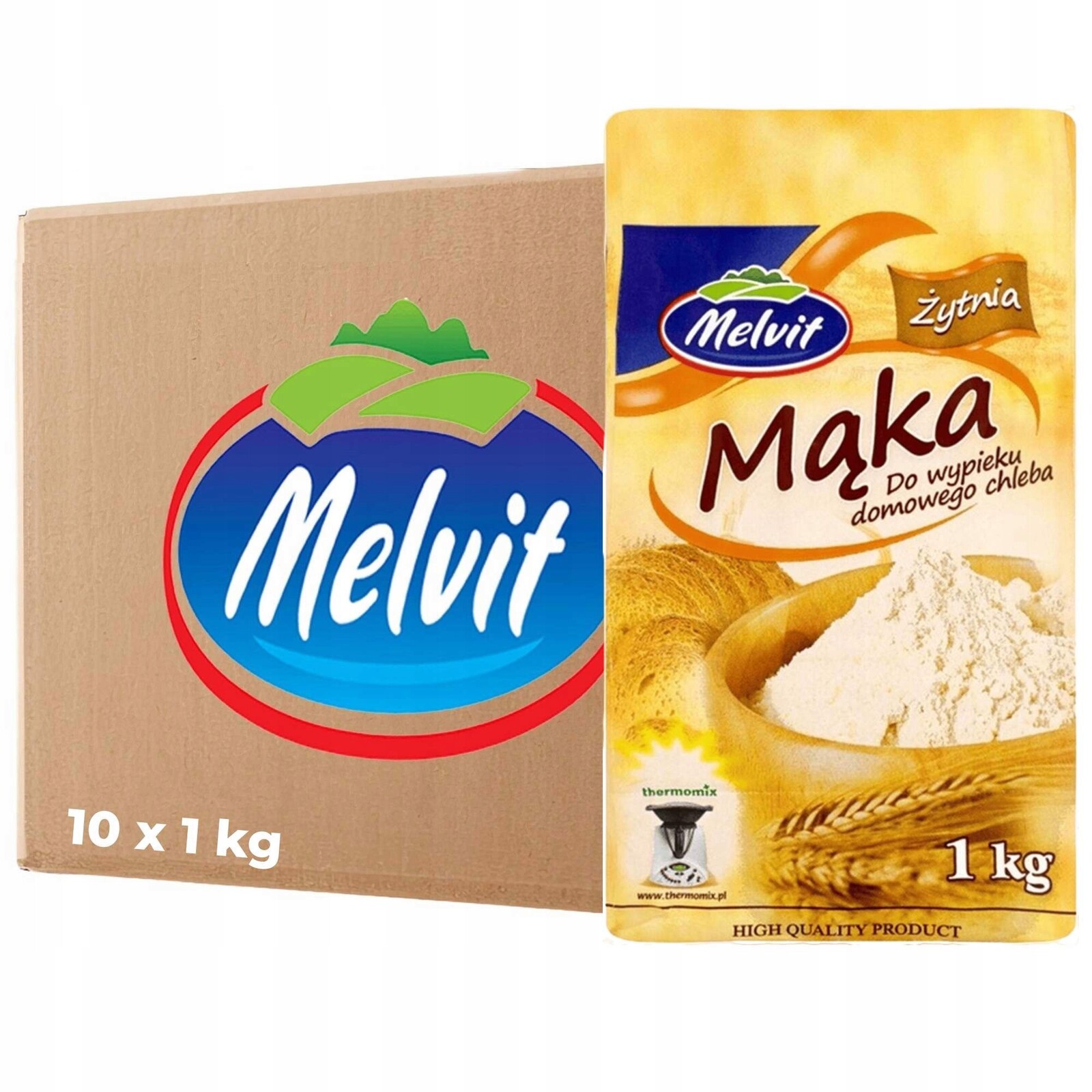 Melvit Žitná mouka na pečení domácího chleba 1 kg x 10 kusů