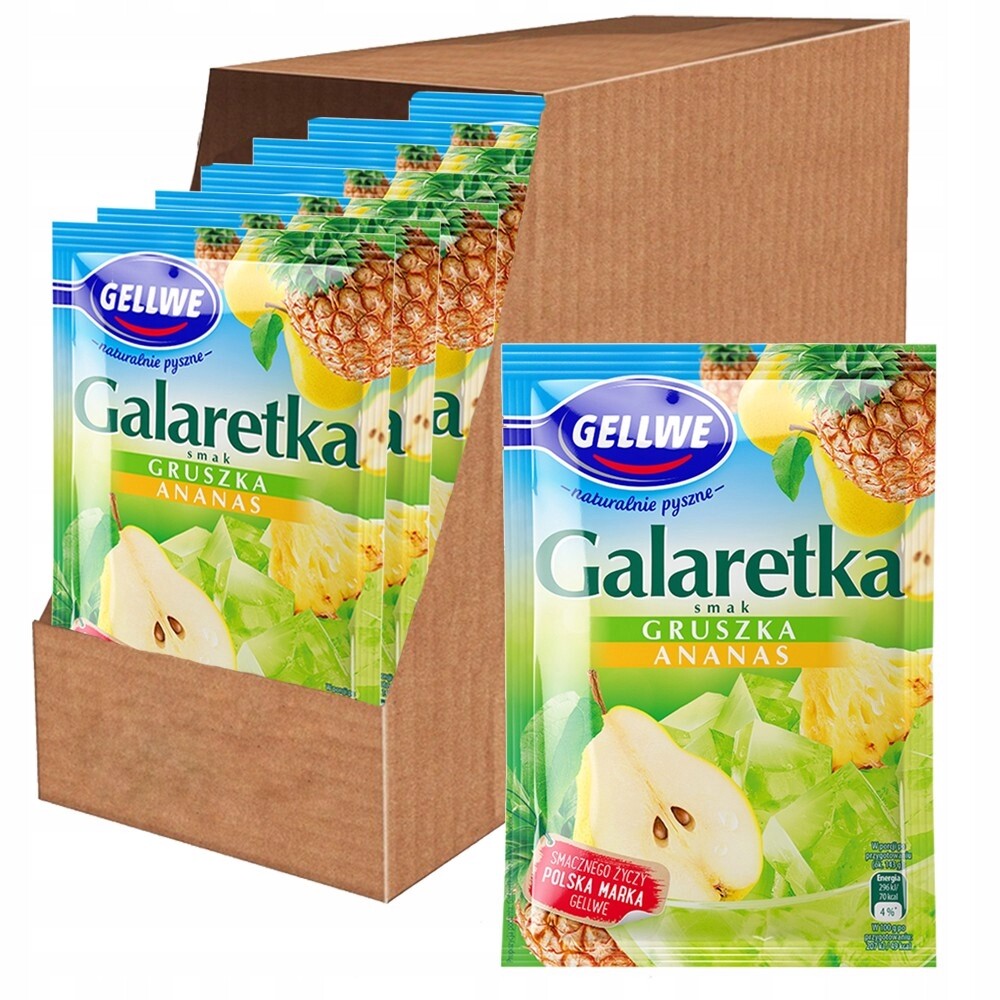 Gellwe Želé s příchutí hruška-ananas 72 g x 20 kusů