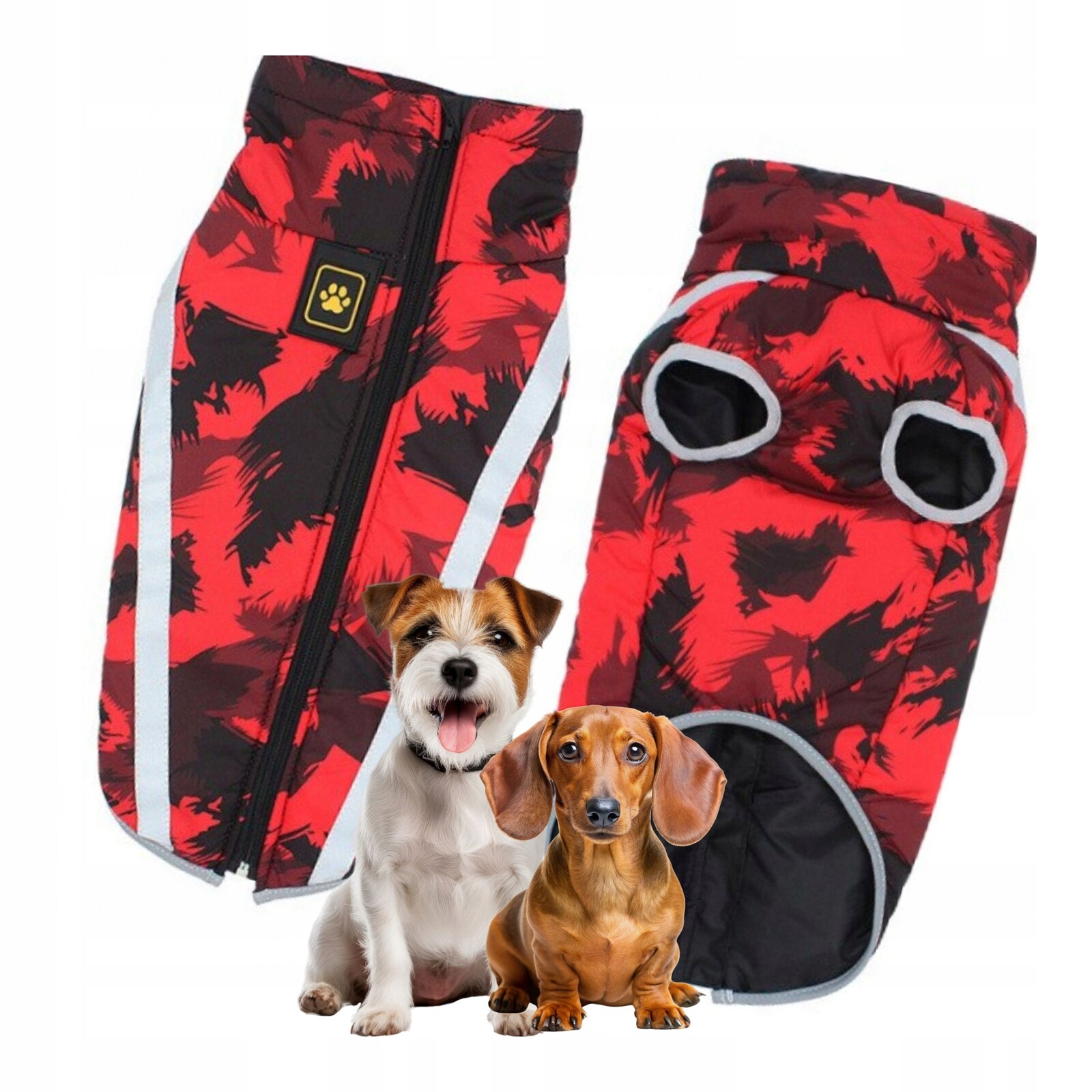Zateplené nepromokavé oblečení pro psa s odrazem na zimu M
