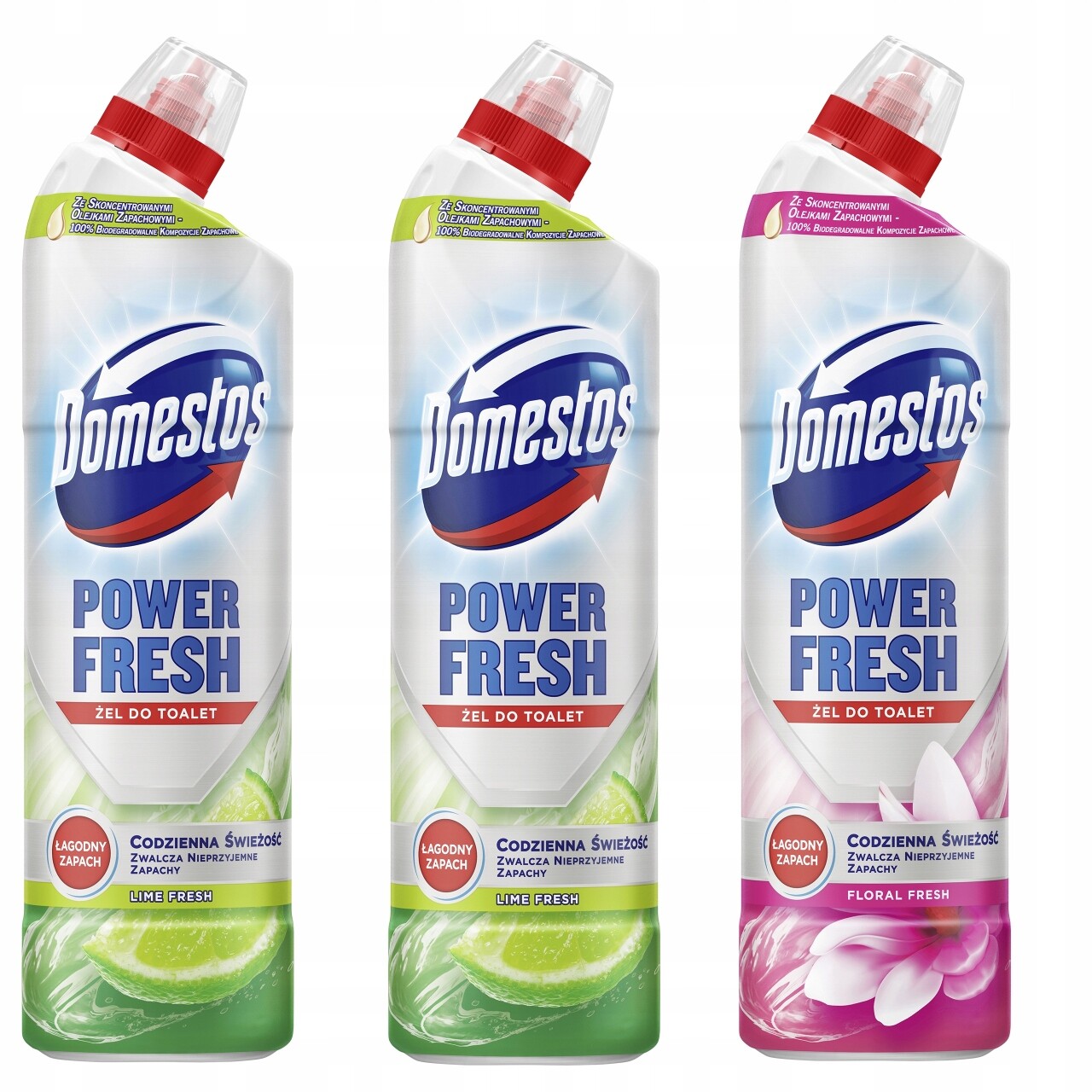 Domestos Power Fresh Gel Lime Fresh 700 ml x 2 Floral Fresh 700 ml