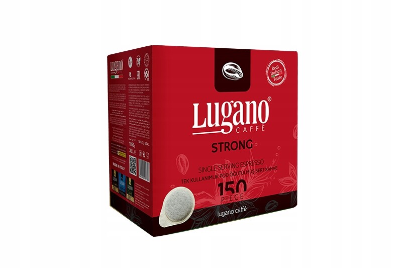 Lugano Caffe Káva v sáčcích Strong Espresso Ese /150 kusů/