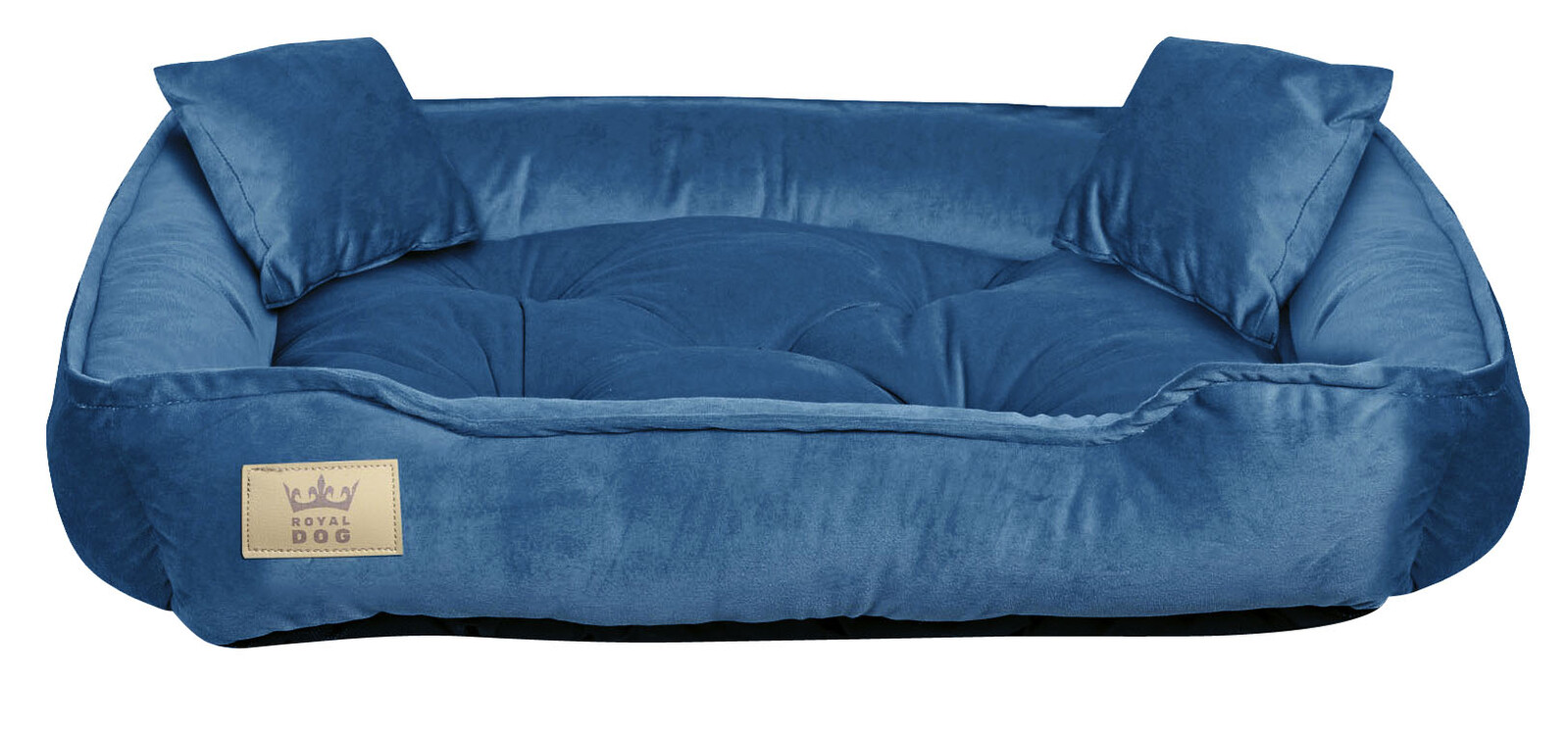 Pelíšek pro psa kotec 75x65 cm, modrý velur Aio Factory